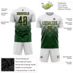 Fußball Sublimation Gold Custom Uniform Weiß Grün-Altes Trikot Fußball Sublimation Gold Custom Uniform Weiß Grün-Altes Trikot