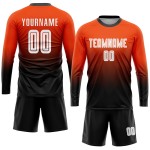 Uniform Jersey Orange Fashion Soccer Sublimation Fade Custom Weiß-Schwarz Uniform Jersey Orange Fashion Soccer Sublimation Fade Custom Weiß-Schwarz