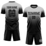 Fußball Jersey Verblassen Schwarz Uniform Custom Sublimation Mode Grau Fußball Jersey Verblassen Schwarz Uniform Custom Sublimation Mode Grau