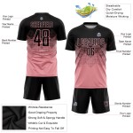 Schwarzes Sublimations-Trikot für Fußballuniformen, Rosa, Größe M Schwarzes Sublimations-Trikot für Fußballuniformen, Rosa, Größe M