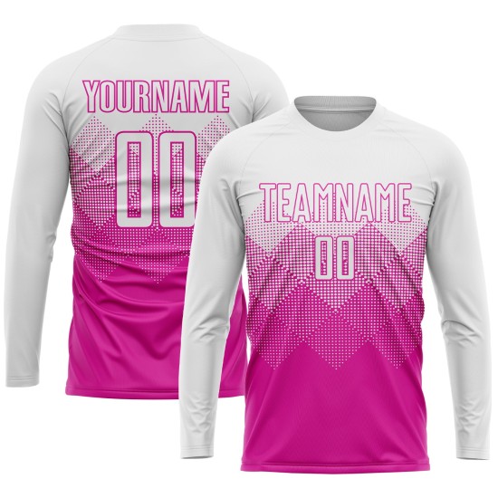 Weiß Rosa Uniform Deep Soccer Jersey Custom Sublimation Weiß Rosa Uniform Deep Soccer Jersey Custom Sublimation