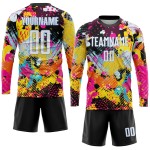 Weißlichtmuster Benutzerdefinierte blaue Fußball-Graffiti-Uniform-Trikot-Sublimation Weißlichtmuster Benutzerdefinierte blaue Fußball-Graffiti-Uniform-Trikot-Sublimation