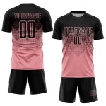 Schwarzes Sublimations-Trikot für Fußballuniformen, Rosa, Größe M Schwarzes Sublimations-Trikot für Fußballuniformen, Rosa, Größe M