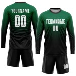 Kelly Custom Jersey Fußball Fade Weiß-Schwarz Grün Uniform Sublimation Mode Kelly Custom Jersey Fußball Fade Weiß-Schwarz Grün Uniform Sublimation Mode