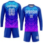 Blau-Hot Jersey Sublimation Licht Benutzerdefinierte Weiß Uniform Fußball Royal Blau-Hot Jersey Sublimation Licht Benutzerdefinierte Weiß Uniform Fußball Royal