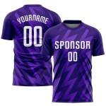 Fußballtrikot Sublimation Weiß Lila Benutzerdefinierte Uniform Fußballtrikot Sublimation Weiß Lila Benutzerdefinierte Uniform