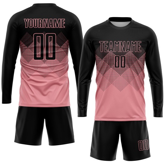 Schwarzes Sublimations-Trikot für Fußballuniformen, Rosa, Größe M Schwarzes Sublimations-Trikot für Fußballuniformen, Rosa, Größe M
