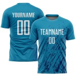 Panther Fußballtrikot Weiß-Schwarz Uniform Blau Benutzerdefinierte Sublimation Panther Fußballtrikot Weiß-Schwarz Uniform Blau Benutzerdefinierte Sublimation