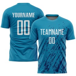 Panther Fußballtrikot Weiß-Schwarz Uniform Blau Benutzerdefinierte Sublimation Panther Fußballtrikot Weiß-Schwarz Uniform Blau Benutzerdefinierte Sublimation