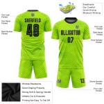 Neon Trikot Uniform Schwarz Benutzerdefinierte Grün Sublimation Fußball Neon Trikot Uniform Schwarz Benutzerdefinierte Grün Sublimation Fußball