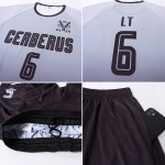 Fußball Jersey Verblassen Schwarz Uniform Custom Sublimation Mode Grau Fußball Jersey Verblassen Schwarz Uniform Custom Sublimation Mode Grau