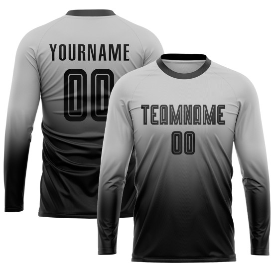 Fußball Jersey Verblassen Schwarz Uniform Custom Sublimation Mode Grau Fußball Jersey Verblassen Schwarz Uniform Custom Sublimation Mode Grau