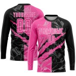 Graffiti Pink Uniform Jersey Schwarz-Weiß Kratzmuster Sublimation Fußball Custom Graffiti Pink Uniform Jersey Schwarz-Weiß Kratzmuster Sublimation Fußball Custom