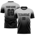 Fußball Jersey Verblassen Schwarz Uniform Custom Sublimation Mode Grau Fußball Jersey Verblassen Schwarz Uniform Custom Sublimation Mode Grau