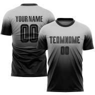 Fußball Jersey Verblassen Schwarz Uniform Custom Sublimation Mode Grau Fußball Jersey Verblassen Schwarz Uniform Custom Sublimation Mode Grau