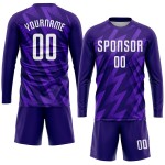 Fußballtrikot Sublimation Weiß Lila Benutzerdefinierte Uniform Fußballtrikot Sublimation Weiß Lila Benutzerdefinierte Uniform