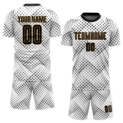 Sublimation Gold Weiß Fußball Schwarz-Old Jersey Custom Uniform Sublimation Gold Weiß Fußball Schwarz-Old Jersey Custom Uniform