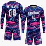 Sublimation Custom Weiß-Rosa Figur Uniform Jersey Fußball Sublimation Custom Weiß-Rosa Figur Uniform Jersey Fußball