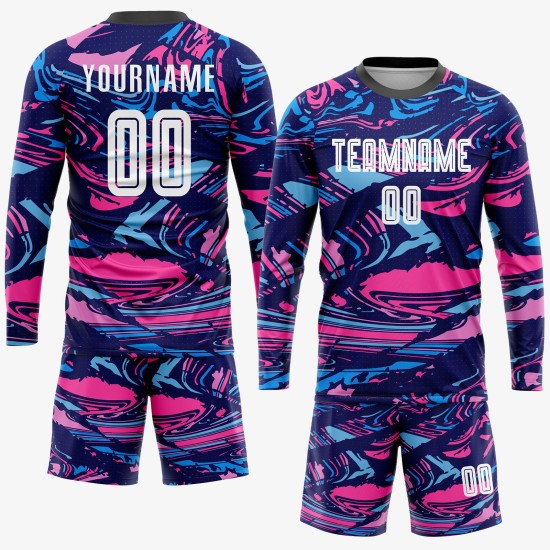 Sublimation Custom Weiß-Rosa Figur Uniform Jersey Fußball Sublimation Custom Weiß-Rosa Figur Uniform Jersey Fußball
