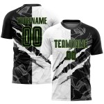 Graffiti Scratch Sublimation Custom Fußball Grün Muster Jersey Schwarz-Neon Uniform Graffiti Scratch Sublimation Custom Fußball Grün Muster Jersey Schwarz-Neon Uniform