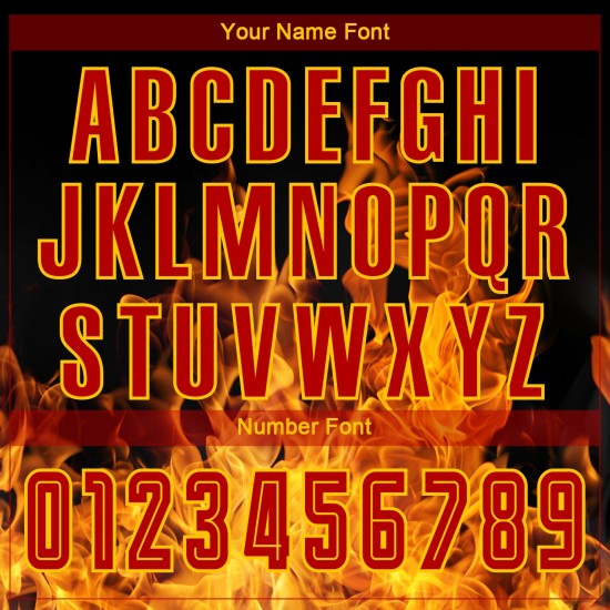 Sublimation Custom Flame Rot-Gold Trikot Uniform Fußball Schwarz Sublimation Custom Flame Rot-Gold Trikot Uniform Fußball Schwarz