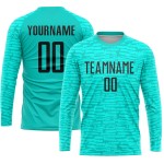 Aqua Jersey Schwarz Fußball Uniform Sublimation Custom Aqua Jersey Schwarz Fußball Uniform Sublimation Custom