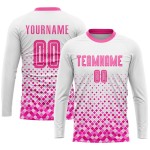 Jersey Fußball Sublimation Custom Weiß Rosa Uniform Jersey Fußball Sublimation Custom Weiß Rosa Uniform