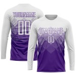 Weiße Uniform Sublimation Fußball Lila Custom Jersey Weiße Uniform Sublimation Fußball Lila Custom Jersey