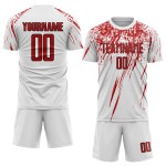 Sublimationstrikot Uniform Rot-Schwarz Custom Weiß Fußball Sublimationstrikot Uniform Rot-Schwarz Custom Weiß Fußball