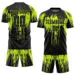 Uniform Sublimation Schwarz Neon Benutzerdefinierte Grün Jersey Fußball Uniform Sublimation Schwarz Neon Benutzerdefinierte Grün Jersey Fußball