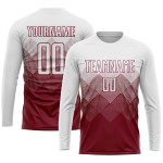 Benutzerdefinierte Uniform Crimson Sublimation Fußballtrikot Weiß Benutzerdefinierte Uniform Crimson Sublimation Fußballtrikot Weiß