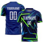Weiß-Neon Custom Jersey Fußball Grün Sublimation Uniform Royal Weiß-Neon Custom Jersey Fußball Grün Sublimation Uniform Royal