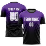 Lila Verblassen Fußball Weiß-Schwarz Sublimation Uniform Custom Jersey Mode Lila Verblassen Fußball Weiß-Schwarz Sublimation Uniform Custom Jersey Mode