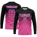 Sublimation Blau Quadratische Form Benutzerdefinierte Gradienten Uniform Fußball Rosa Jersey Schwarz-Licht Sublimation Blau Quadratische Form Benutzerdefinierte Gradienten Uniform Fußball Rosa Jersey Schwarz-Licht