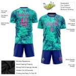 Benutzerdefinierte Teal Sublimation Pink-Royal Jersey Uniform Fußball Benutzerdefinierte Teal Sublimation Pink-Royal Jersey Uniform Fußball