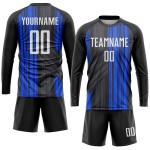 White-Royal Custom Jersey Fußballuniform Sublimation Schwarz White-Royal Custom Jersey Fußballuniform Sublimation Schwarz