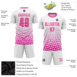 Jersey Fußball Sublimation Custom Weiß Rosa Uniform Jersey Fußball Sublimation Custom Weiß Rosa Uniform