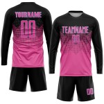 Sublimation Blau Quadratische Form Benutzerdefinierte Gradienten Uniform Fußball Rosa Jersey Schwarz-Licht Sublimation Blau Quadratische Form Benutzerdefinierte Gradienten Uniform Fußball Rosa Jersey Schwarz-Licht