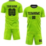 Neon Trikot Uniform Schwarz Benutzerdefinierte Grün Sublimation Fußball Neon Trikot Uniform Schwarz Benutzerdefinierte Grün Sublimation Fußball