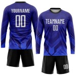 Fußball Dunkle Uniform Royal-Navy Sublimation Weiß Custom Lila Jersey Fußball Dunkle Uniform Royal-Navy Sublimation Weiß Custom Lila Jersey