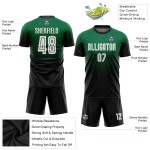Kelly Custom Jersey Fußball Fade Weiß-Schwarz Grün Uniform Sublimation Mode Kelly Custom Jersey Fußball Fade Weiß-Schwarz Grün Uniform Sublimation Mode