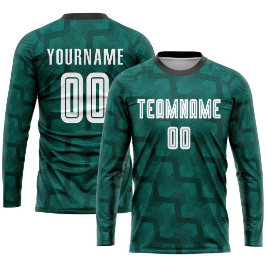 Uniform Grün Trikot Fußball Sublimation Custom Weiß-Schwarz Uniform Grün Trikot Fußball Sublimation Custom Weiß-Schwarz