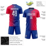 Jersey Weiß-Royal Sublimation Rot Fußball Custom Uniform Jersey Weiß-Royal Sublimation Rot Fußball Custom Uniform