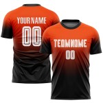 Uniform Jersey Orange Fashion Soccer Sublimation Fade Custom Weiß-Schwarz Uniform Jersey Orange Fashion Soccer Sublimation Fade Custom Weiß-Schwarz