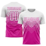 Weiß Rosa Uniform Deep Soccer Jersey Custom Sublimation Weiß Rosa Uniform Deep Soccer Jersey Custom Sublimation