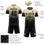 Sublimation Schwarz Verblassen Benutzerdefinierte Mode Jersey Creme Uniform Sublimation Schwarz Verblassen Benutzerdefinierte Mode Jersey Creme Uniform