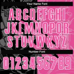 Graffiti Pink Uniform Jersey Schwarz-Weiß Kratzmuster Sublimation Fußball Custom Graffiti Pink Uniform Jersey Schwarz-Weiß Kratzmuster Sublimation Fußball Custom