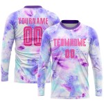 Benutzerdefinierte Fußball Sublimation Pink-Lila Farbstoff Uniform Krawatte Trikot Benutzerdefinierte Fußball Sublimation Pink-Lila Farbstoff Uniform Krawatte Trikot
