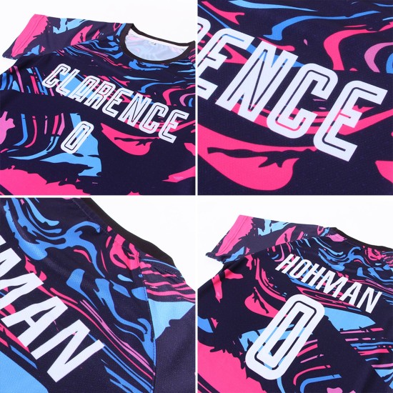 Sublimation Custom Weiß-Rosa Figur Uniform Jersey Fußball Sublimation Custom Weiß-Rosa Figur Uniform Jersey Fußball
