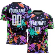 Blaue Uniform Weißlicht Jersey Sublimation Fußball Benutzerdefinierte Muster Graffiti Blaue Uniform Weißlicht Jersey Sublimation Fußball Benutzerdefinierte Muster Graffiti